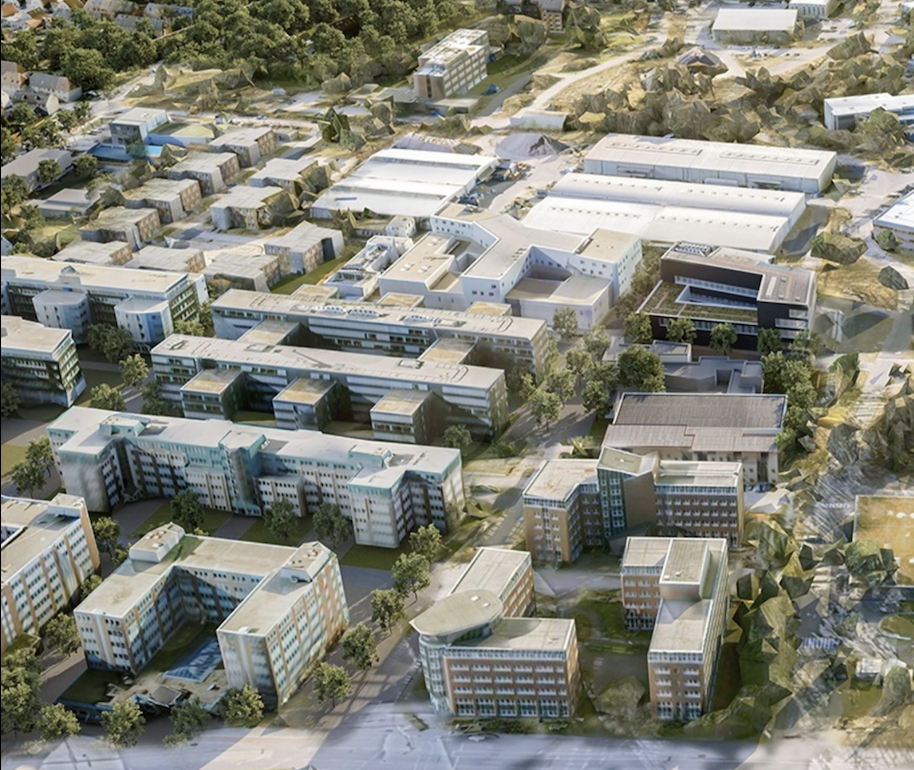 Architekturansicht des Campus West Areals