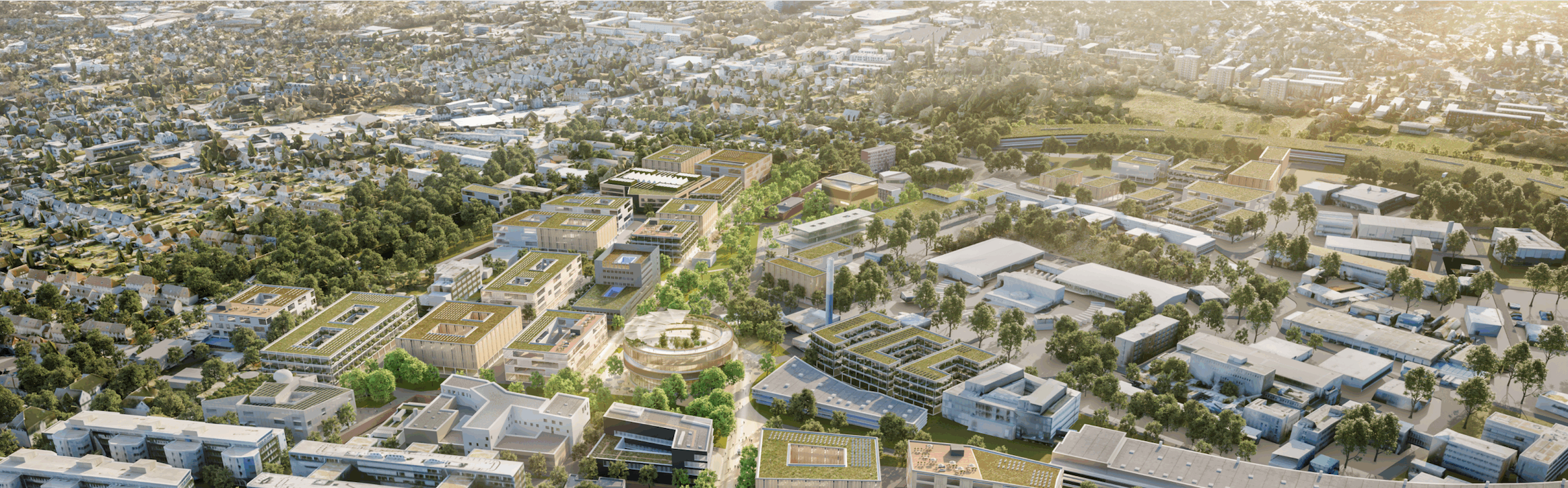 Panoramablick über die Science City Hamburg Bahrenfeld